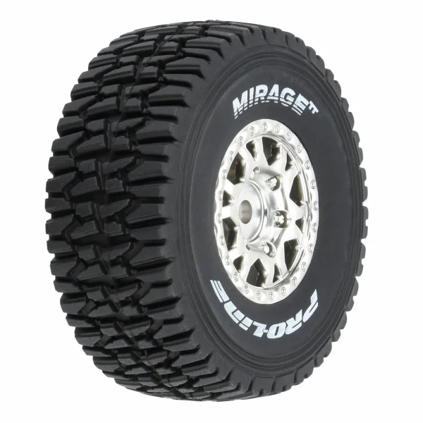ProLine 1:16 Mirage TT F/R Tires MTD 12mm Silver IMPULSE (4): Mojave