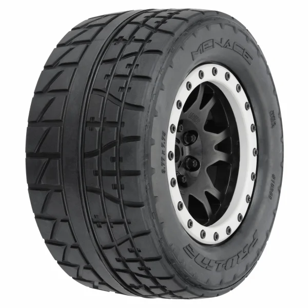 ProLine Menace HP Belted Tyres on X-MAXX Black/Grey 24mm Hex Wheels (2)