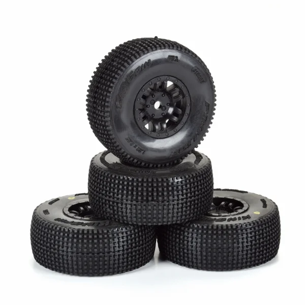 1:16 King Pin Front/Rear Tires MTD 12mm Black Split Six (4): — image 2 of 12