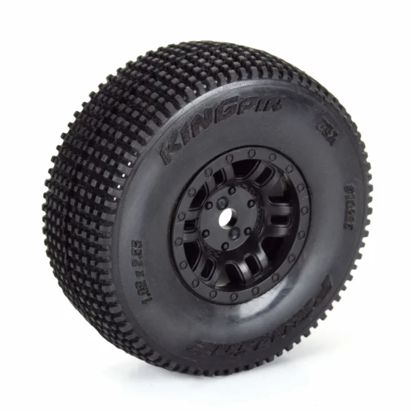 1:16 King Pin Front/Rear Tires MTD 12mm Black Split Six (4): — image 1 of 12