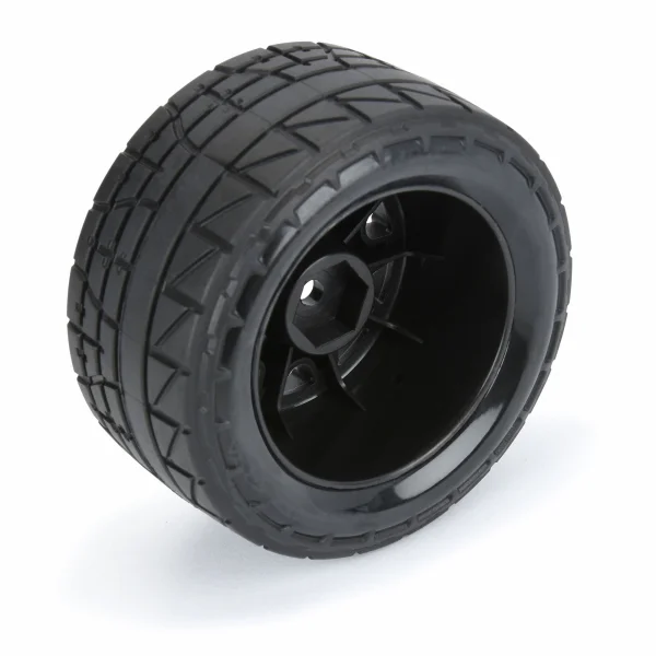 1:18 Menace F/R Street Tires MTD 12mm Black Raid (4): Granit