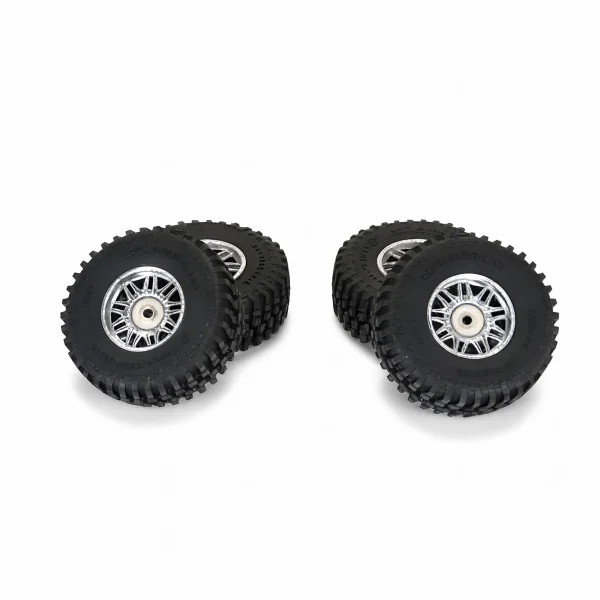 ProLine Flat Iron Front/Rear Tires Mounted 12mm Hex Chrome Diablo (4) - Arrma Typhon GROM