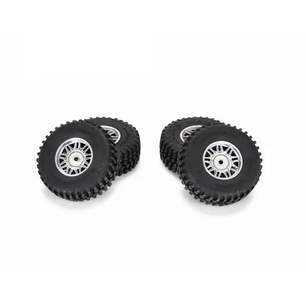 ProLine Flat Iron Front/Rear Tires Mounted 12mm Hex Chrome Diablo (4) - Arrma Typhon GROM — image 5 of 6