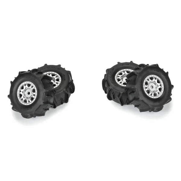 ProLine Dumont Tyres Mounted on 12 mm Black IMPULSE Wheels (4) - Mojave GROM