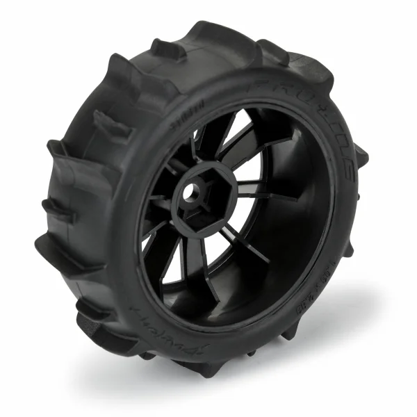ProLine Dumont Tyres Mounted on 12mm Hex Black Mach-10 Wheels (4) - Typhon GROM