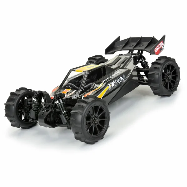 ProLine Dumont Tyres Mounted on 12mm Hex Black Mach-10 Wheels (4) - Typhon GROM