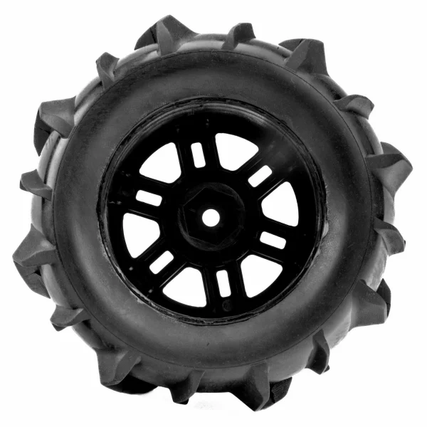 ProLine 1:16 Dumont MT Tires On Black Split Six Wheels (2)