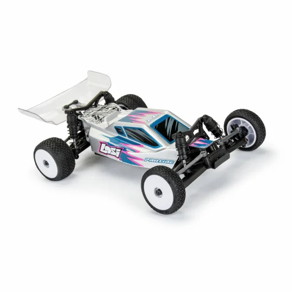 1/24 Electron 2.0 Buggy F/R Tires Mounted 7mm White (4): Mic
