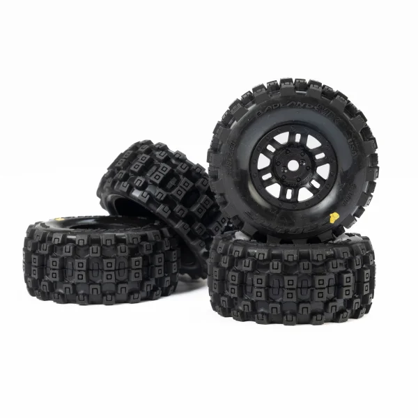 1:16 Badlands MX Front/Rear Tires MTD 12mm Black Split Six ( — image 2 of 9