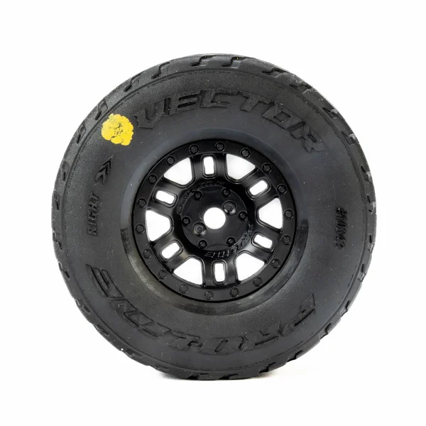 1:16 Vector Front/Rear Tires MTD 12mm Black Split Six (4): M