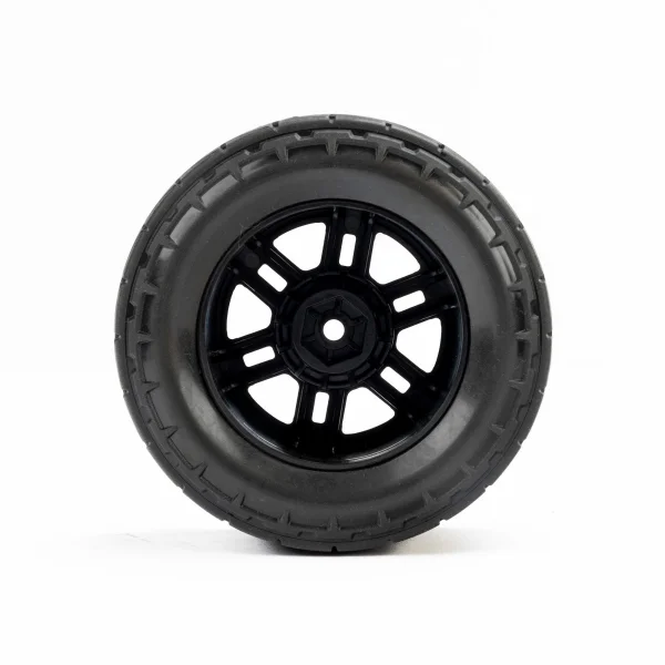 Menace Front/Rear Street Tires Mounted 12mm Black Split Six