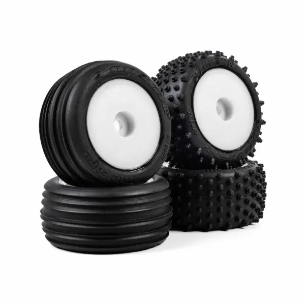 Edge Front / Step Pin Rear Tires Mounted 7mm White (4): Losi — image 1 of 12