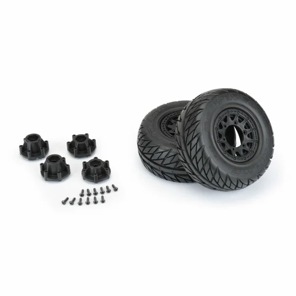 ProLine Street Fighter M2 SC Tyres on Black Raid 6X30 Wheels (2)