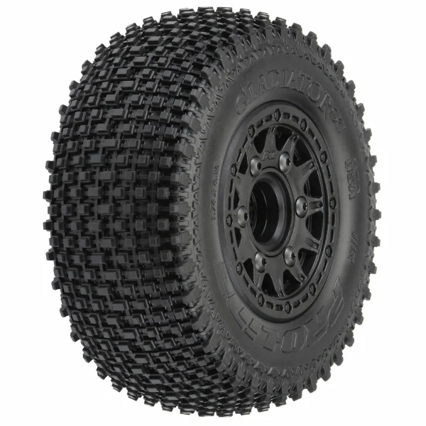 ProLine Gladiator SC 2.2/3.0 M2 Tyres Mounted on Raid 6X30 Black Wheels (2)