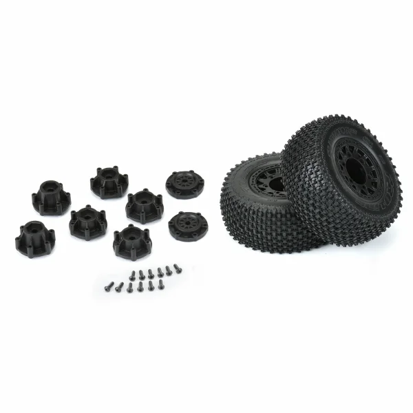 ProLine Gladiator SC 2.2/3.0 M2 Tyres Mounted on Raid 6X30 Black Wheels (2)