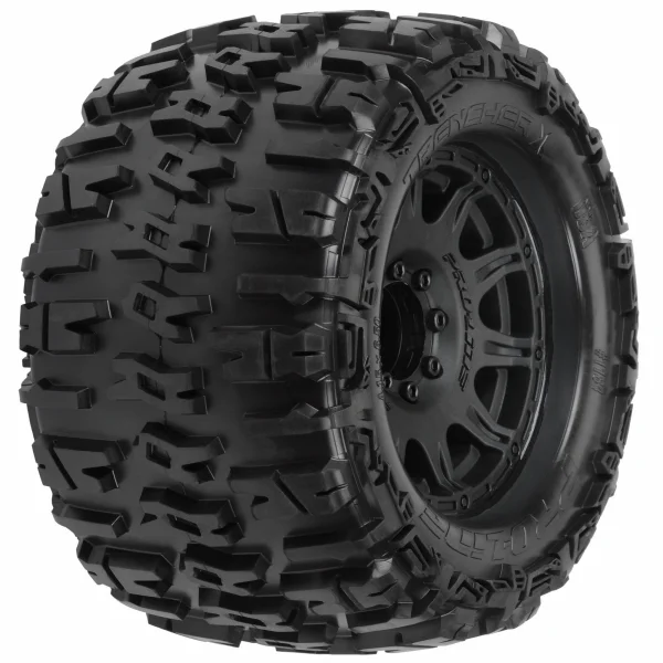 ProLine Trencher X 3.8 Tyres Mounted on Raid Black 8X32 Wheels - 17mm Hex