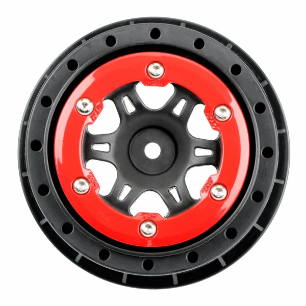 ProLine Split Six Red/Black Wheels - Slash Front - 1 Pair