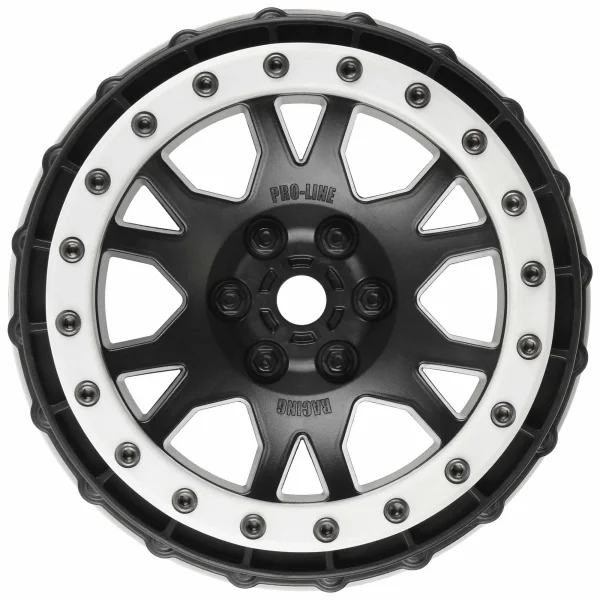 ProLine IMPULSE Pro-Loc Black Wheels with Grey Ring for Traxxas X-MAXX (2)