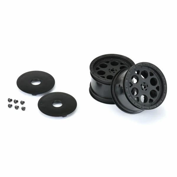 ProLine Showtime Sprint Car 2.2 Hex Black Rear Wheels (2)
