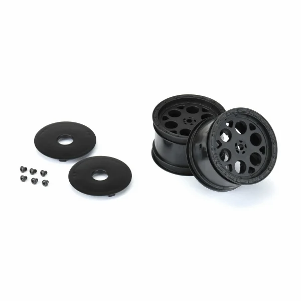 ProLine Showtime Sprint Car 2.2 Hex Black Rear Wheels (2)