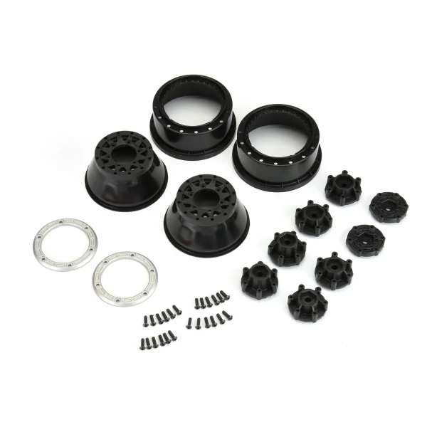 ProLine Raid 2.2/3.0 Silver/Black Beadloc 6X30 SC Wheels (2) ** CLEARANCE **