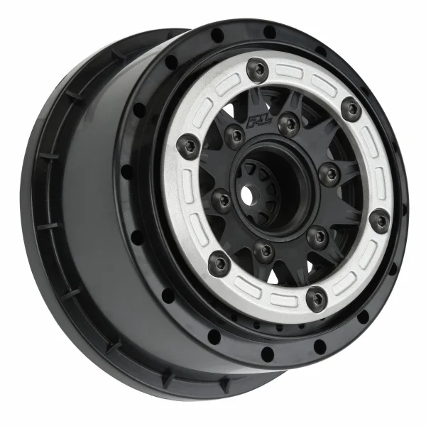 ProLine Raid 2.2/3.0 Silver/Black Beadloc 6X30 SC Wheels (2) ** CLEARANCE **