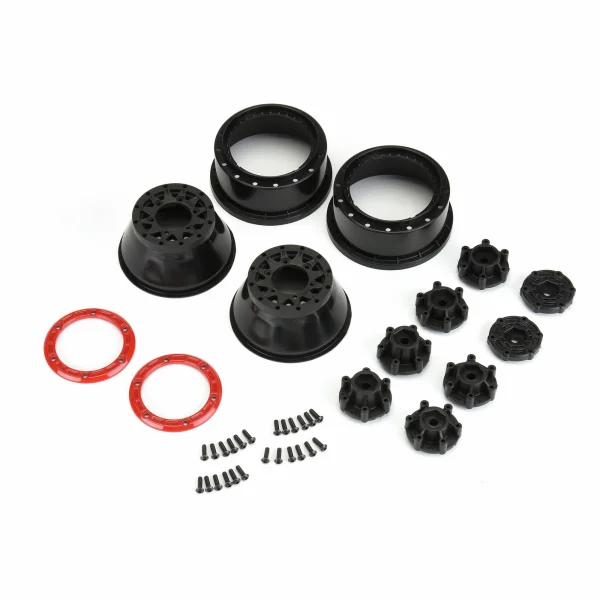 ProLine Raid 2.2/3.0 Red/Black Beadloc 6X30 SC Wheels (2) ** CLEARANCE **