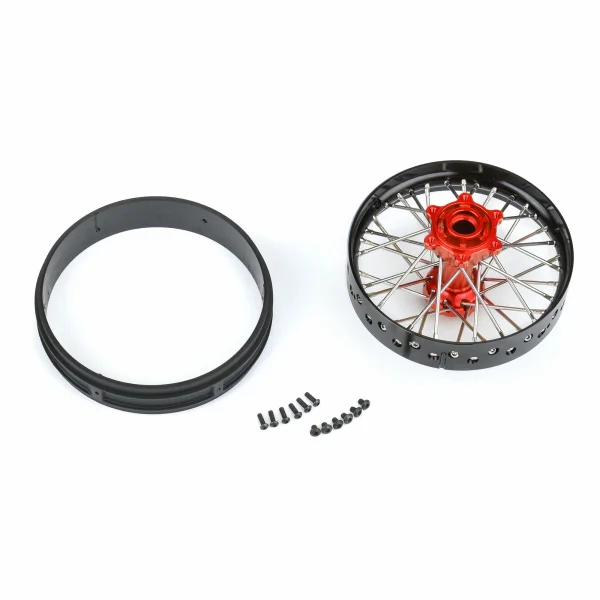 1/4 Pro-Spec Aluminium V2 Bead Rear Wheel Black/Red (1): Prom — image 4 of 6