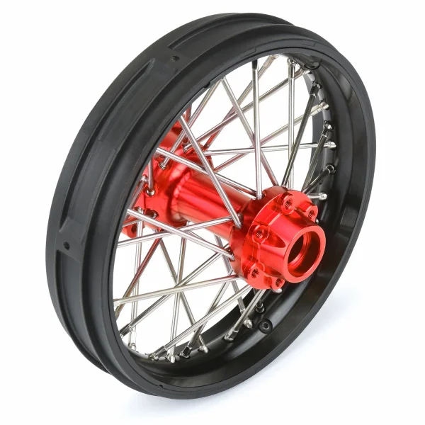1/4 Pro-Spec Aluminium V2 Bead Rear Wheel Black/Red (1): Prom — image 3 of 6