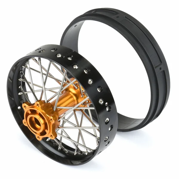 1/4 Pro-Spec Aluminium V2 Bead Rear Wheel Black/Gold (1): Pro — image 2 of 6