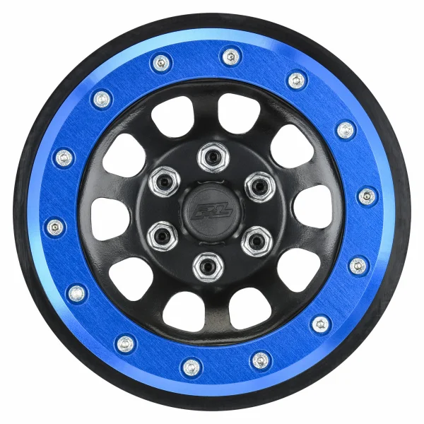 ProLine 1:6 Steelies Stamped Steel 2.9 Dual Offset SCX6 Wheels Blue — image 1 of 5