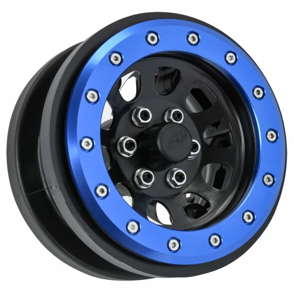 ProLine 1:6 Steelies Stamped Steel 2.9 Dual Offset SCX6 Wheels Blue — image 2 of 5