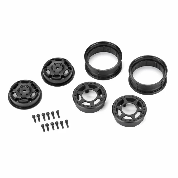 ProLine Holcomb 1.55 12mm Crawler Bead-Loc Wheels - Black (2)