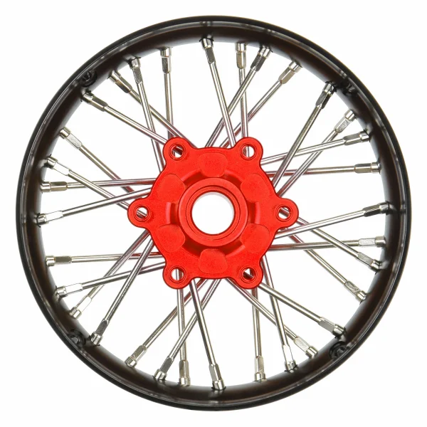 1/4 Pro-Spec Aluminium V2 Bead Front Wheel Black/Red (1): Pro — image 1 of 7