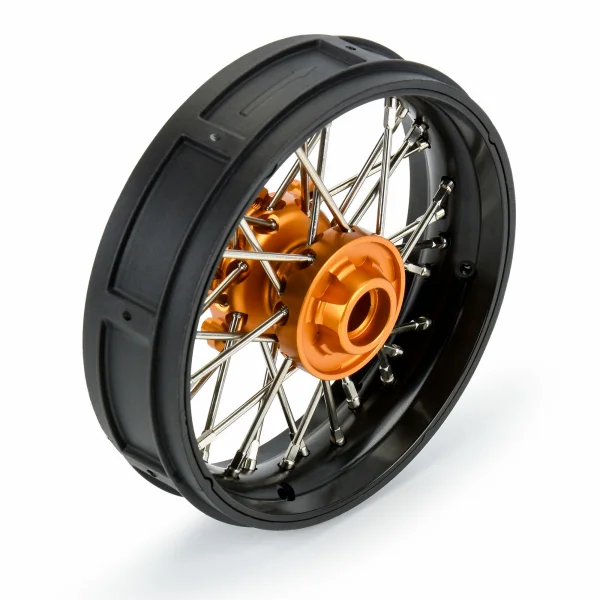 1/4 Pro-Spec Aluminium V2 Bead Front Wheel Black/Gold (1): (2) &mdash; image 2 of 7