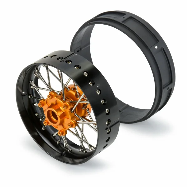 1/4 Pro-Spec Aluminium V2 Bead Front Wheel Black/Gold (1): (2) &mdash; image 4 of 7