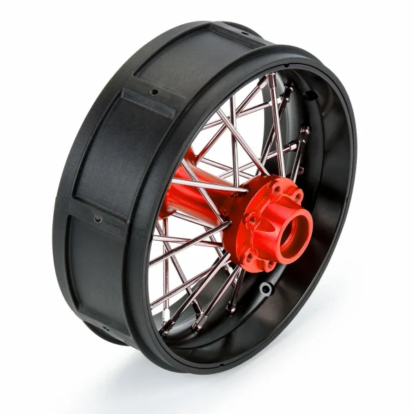 1/4 Pro-Spec Aluminium V2 Bead Rear Wheel Black/Red (1): Prom &mdash; image 2 of 7