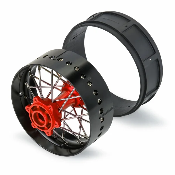 1/4 Pro-Spec Aluminium V2 Bead Rear Wheel Black/Red (1): Prom &mdash; image 4 of 7