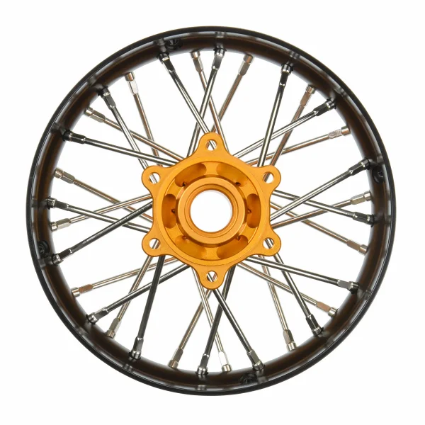 1/4 Pro-Spec Aluminium V2 Bead Rear Wheel Black/Gold (1): Pro — image 1 of 7