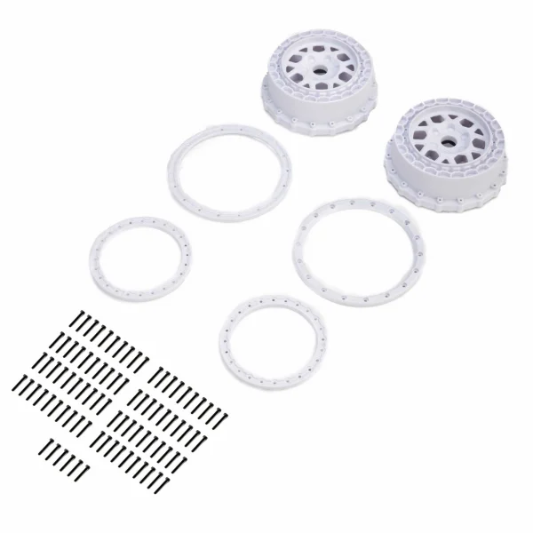 Wheel and Beadlock Set - White (2): 5IVE-T 3.0
