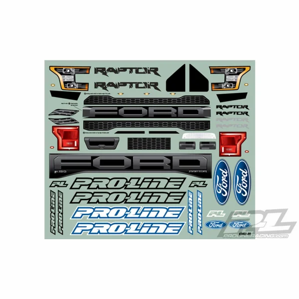 ProLine 2017 Ford F-150 Raptor Tru Scale Clear Bodyshell - Fits Slash/SC10 ** CLEARANCE **