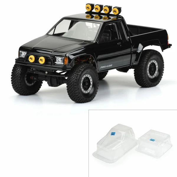 ProLine 1985 Toyota Hilux SR5 Clear Bodyshell Cab + Bed for SCX10 313mm WB	