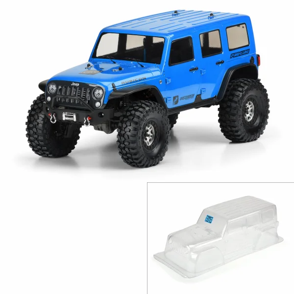 ProLine Jeep Wrangler Rubicon Unlimited Clear Body - Fits Traxxas TRX-4 (12.8 Inch Long Wheelbase)