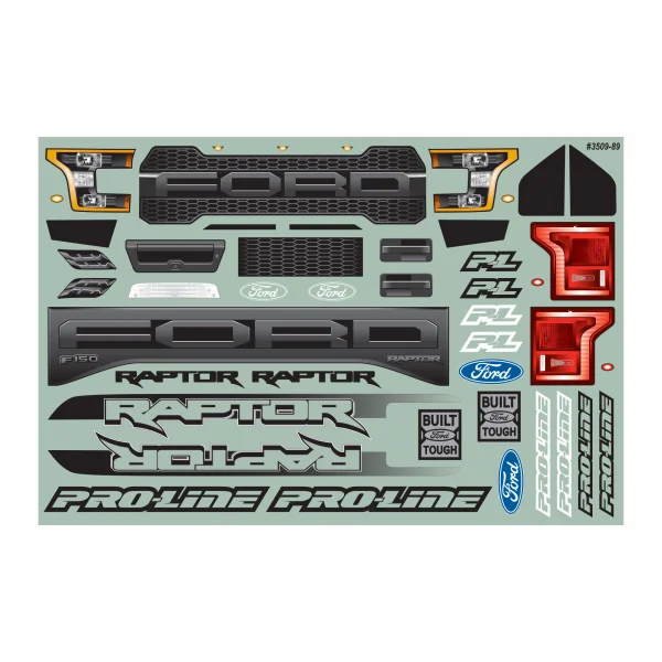 ProLine 2017 Ford F150 Raptor Clear Body 313mm For Crawler