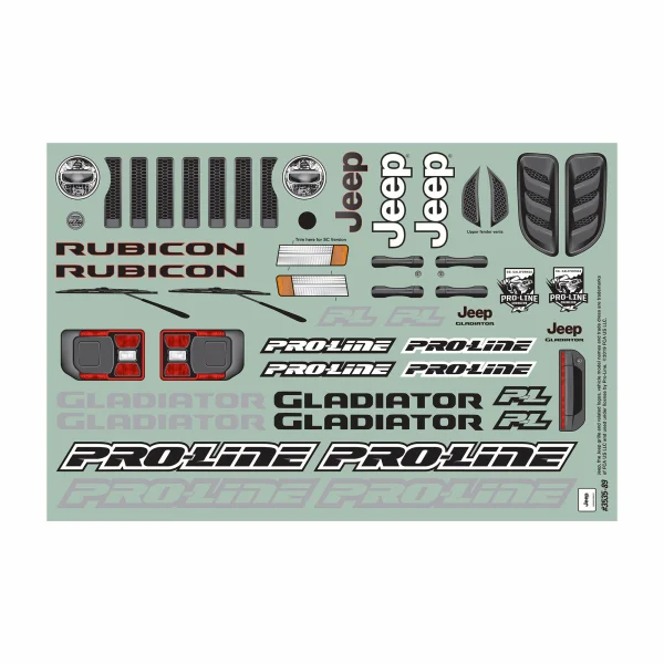 ProLine Jeep Gladiator Rubicon Clear Bodyshell - Fits Slash/Senton 3S/E-Revo