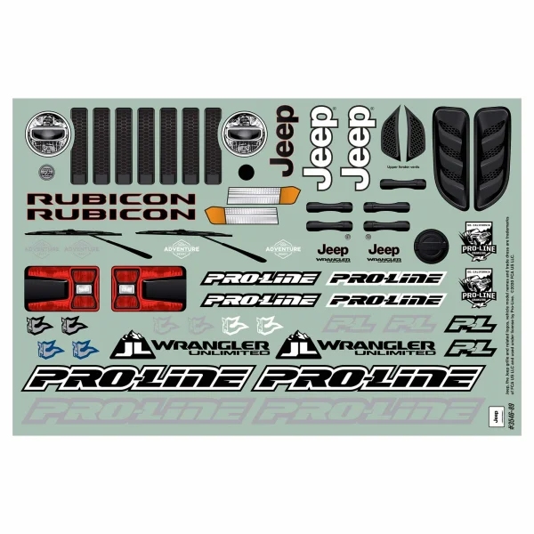 ProLine Jeep Wrangler JL Unlimited Rubicon Clear Crawler Bodyshell - ProLine 2020 Jeep Gladiator Clear Crawler Bodyshell - 313mm Wheelbase