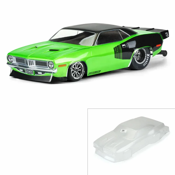 ProLine 1972 Plymouth Barracuda Clear Drag Body For 2WD Drag