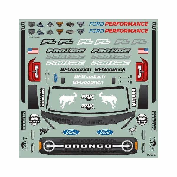 ProLine 2021 Ford Bronco Clear Bodyshell For Stampede/Granite