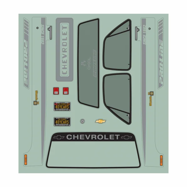 ProLine 1982 Chevy K-10 Clear Body Set with Scale Molded Accesories (312mm WB)