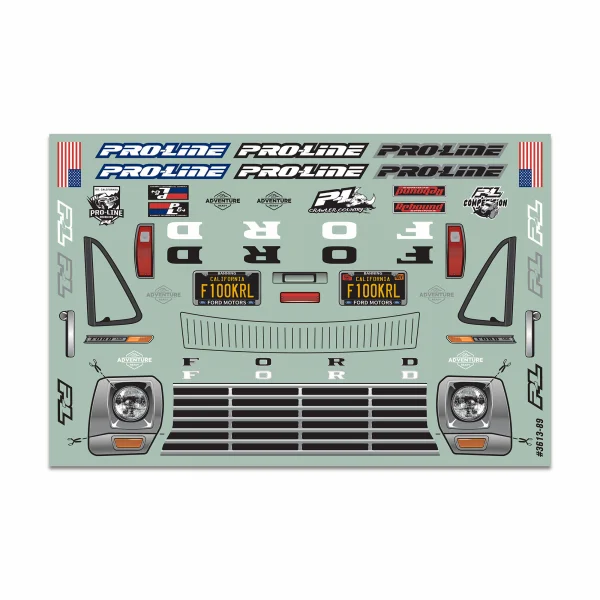 ProLine 1967 Ford F-100 Clear Body For 313mm Crawlers